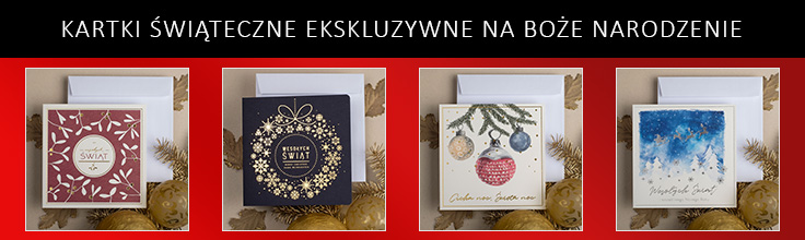 Kartki świąteczne ekskluzywne bożonarodzeniowe